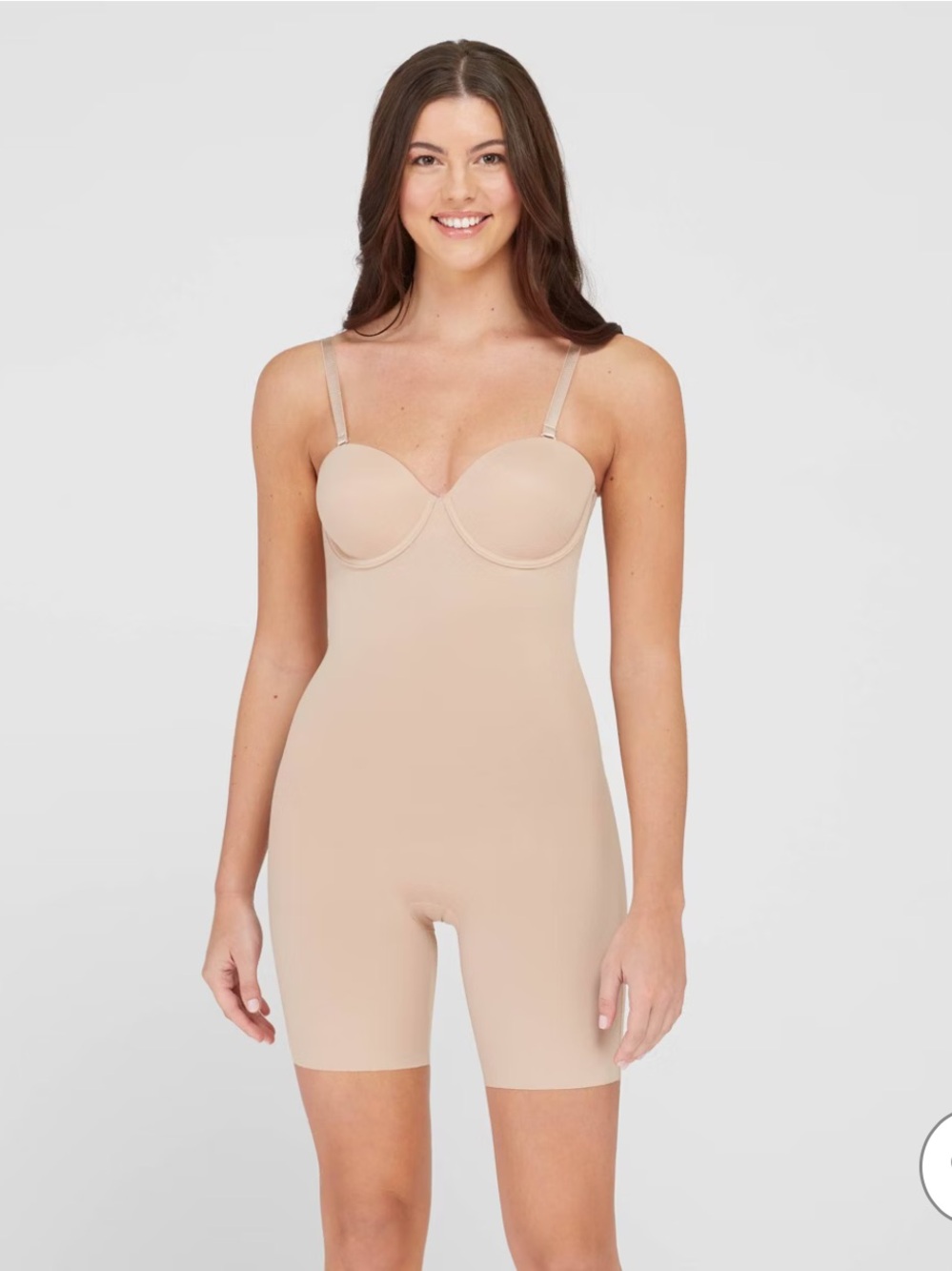 ASSETS by SPANX Flawless Finish  Cupped Mid-Thigh Bodysuit - Shapewear